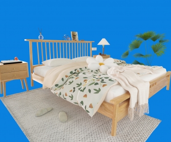 Nordic Style Double Bed-ID:249186999