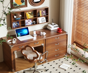 Modern Computer Desk And Chair-ID:374792109