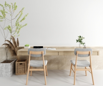 Nordic Style Computer Desk And Chair-ID:535446883