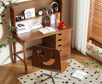 Modern Computer Desk And Chair-ID:937979236