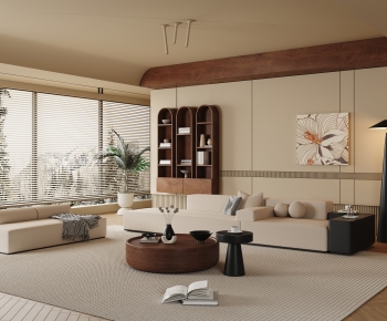 Wabi-sabi Style A Living Room-ID:887986902