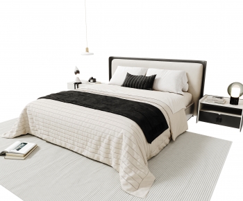 Modern Double Bed-ID:596177109