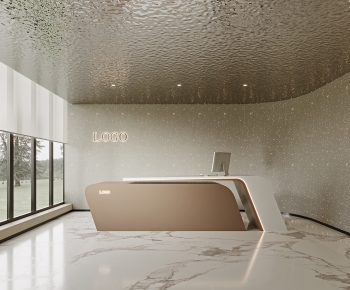 Modern Office Reception Desk-ID:481673968