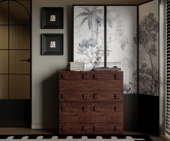 Wabi-sabi Style Chest Of Drawers-ID:964134936