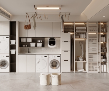 Modern Balcony Laundry Room-ID:683545118