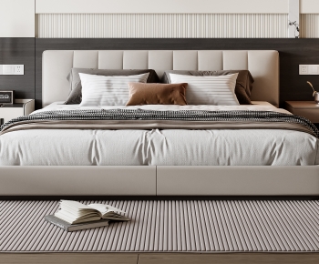 Modern Double Bed-ID:538599558