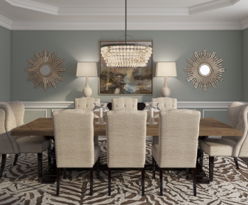 Simple European Style Dining Room-ID:935344935