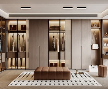 Modern Clothes Storage Area-ID:618083956