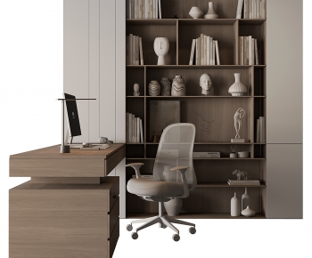 Modern Office Desk And Chair-ID:296235089