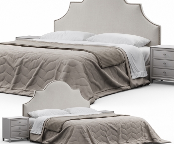 Simple European Style Double Bed-ID:103431947