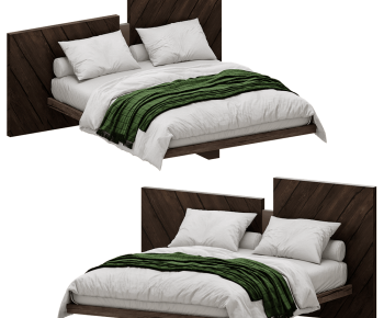 Modern Double Bed-ID:904920138