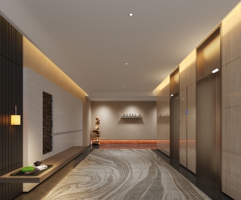 Modern Office Elevator Hall-ID:145140892