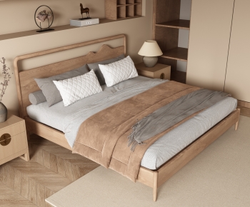 Modern Double Bed-ID:744529966