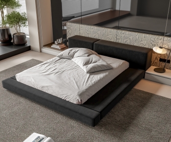 Modern Double Bed-ID:881707913