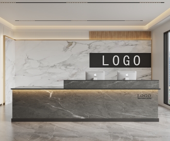 Modern Office Reception Desk-ID:613290073