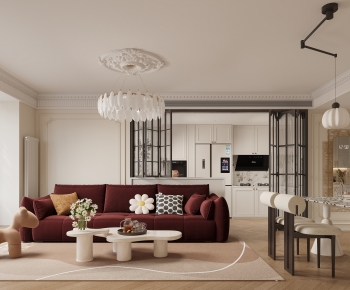 French Style A Living Room-ID:352128039