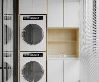 Modern Balcony Laundry Room-ID:374603033