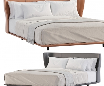 Modern Double Bed-ID:782610898