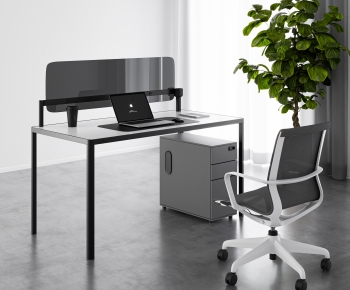 Modern Office Desk And Chair-ID:558357005