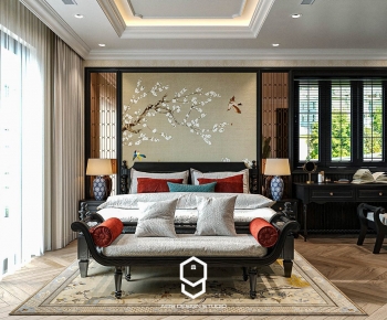 Southeast Asian Style Bedroom-ID:130795961