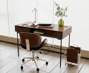 Modern Computer Desk And Chair-ID:945039034