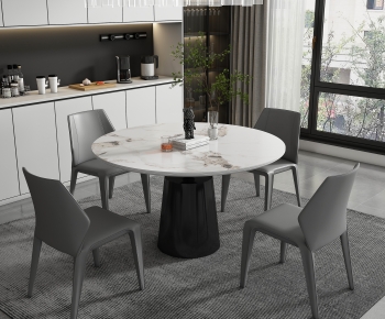 Modern Dining Table And Chairs-ID:759439521