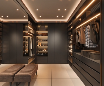 Modern Clothes Storage Area-ID:769925121