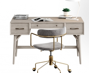 Modern Computer Desk And Chair-ID:921374088