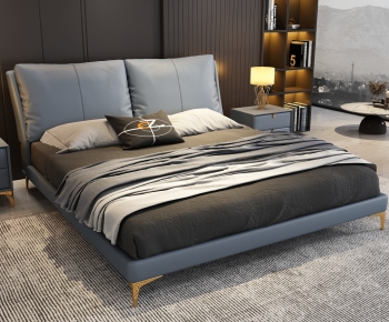 Modern Double Bed-ID:322886943