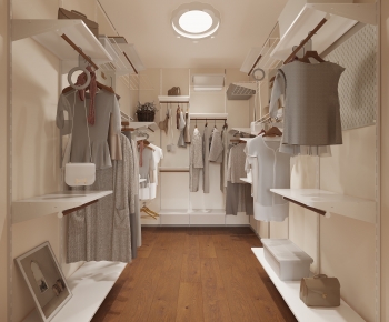 Modern Clothes Storage Area-ID:388365981