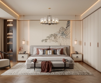 New Chinese Style Bedroom-ID:292819982