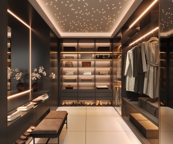 Modern Clothes Storage Area-ID:399060963