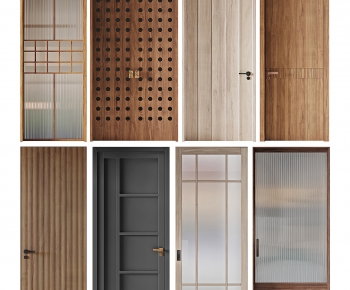 Modern Solid Wood Door-ID:842477085