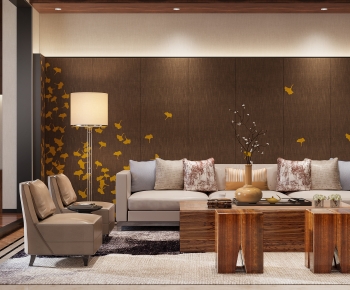 New Chinese Style A Living Room-ID:751894003