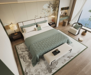 New Chinese Style Bedroom-ID:122050051