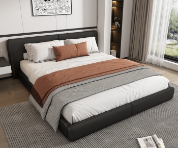 Modern Double Bed-ID:464828973