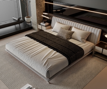 Modern Double Bed-ID:286374094