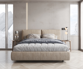 Wabi-sabi Style Double Bed-ID:686908965