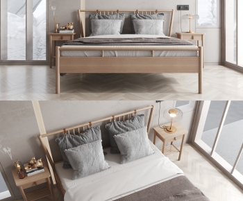 Modern Double Bed-ID:652530252