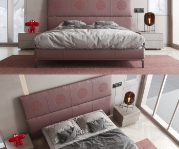 Modern Double Bed-ID:405822995