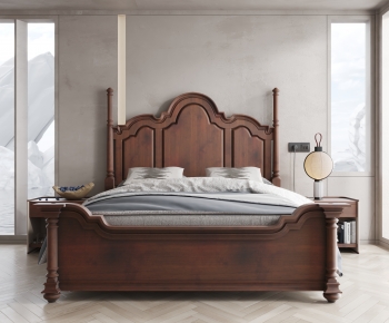 American Style Double Bed-ID:657346964