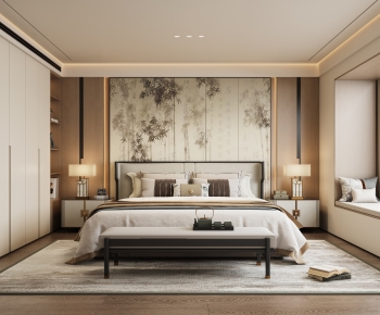 New Chinese Style Bedroom-ID:307764054