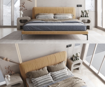 Modern Double Bed-ID:427334071