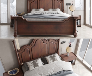 American Style Double Bed-ID:996864081