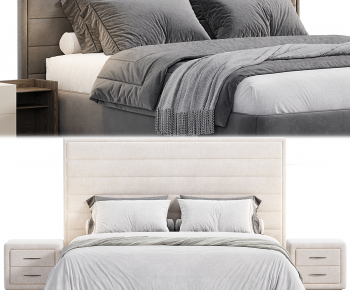 Modern Double Bed-ID:556510932