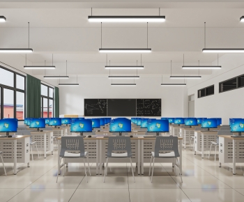 Modern School Classrooms-ID:825684078