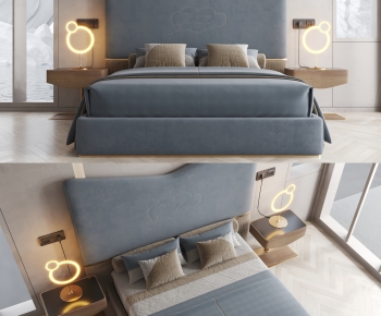 Modern Double Bed-ID:209963083