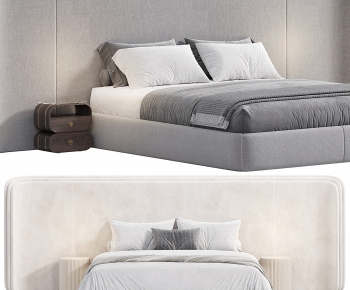 Modern Double Bed-ID:673541075