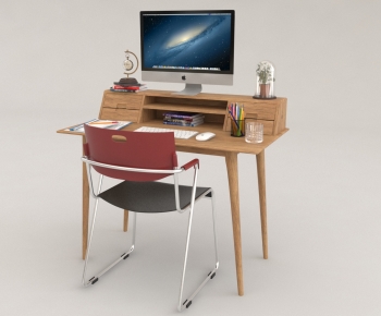 Modern Computer Desk And Chair-ID:737946034