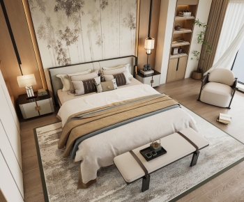 New Chinese Style Bedroom-ID:808528908